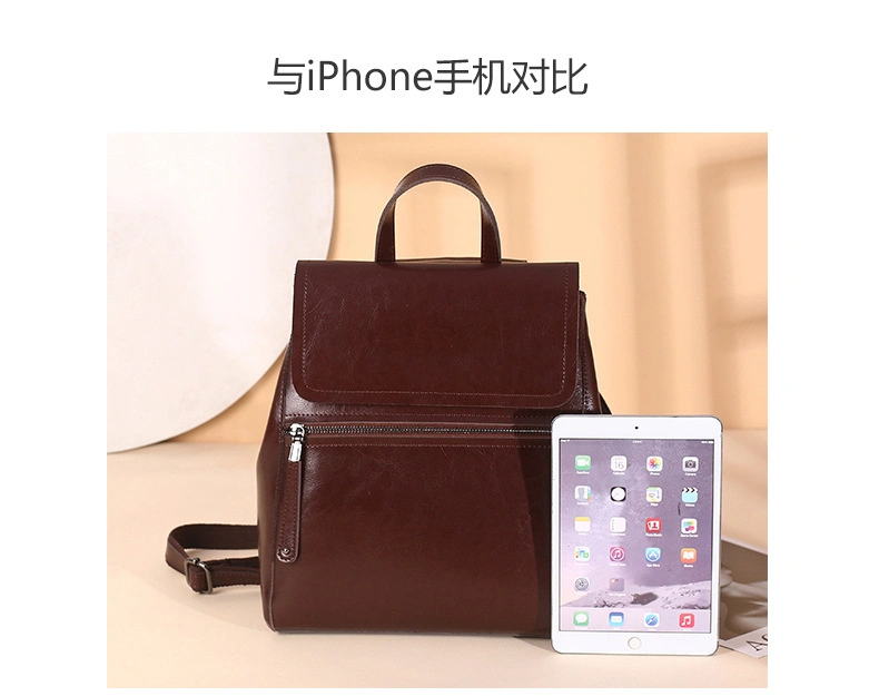 (WDL5725) Genuine Leather Fashion Backpack Top Quality Backpack OEM/ODM Backpack