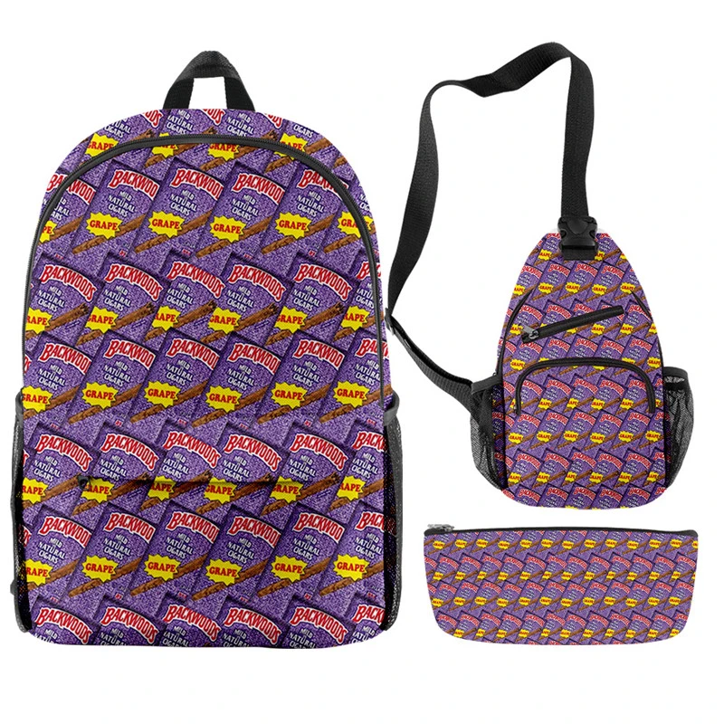 Wholesale Fashion Design Backwoods Backpack with 3 Sizes Other Backpacks Includes Messenger Bag and Pencil Bag