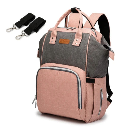 Mode Wasserdichte Große Kapazität Outdoor Freizeit Reise Baby Mama Lagerung Windel Pack Rucksack Tasche mit USB (CY5938)