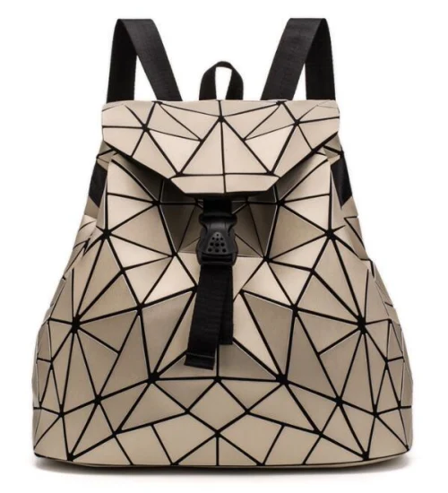 Großhandel polyedrische Dame geometrische Muster PU Leder Reisetasche Mode Pendler Rucksack