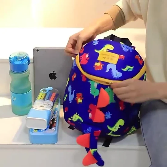 Heißer Verkauf Neue Mode Niedlichen Kleinkind Rucksack Benutzerdefinierte Kind Schultasche Cartoon Oxford Tuch Rucksack Kinder Schule Druck Blau Rucksäcke