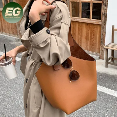 Sh2039 Faux Synthetik Mode Luxus Leder Tote Hand Eimer Taschen Geldbörse für trendige Handtasche Hobo Frauen große Umhängetasche